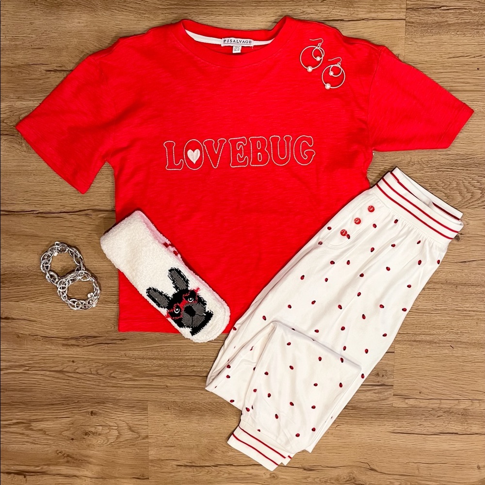 Lady Bug Long Sleeve Pants by PJ Salvage